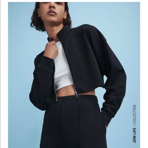 H&M wide leg high rise trousers